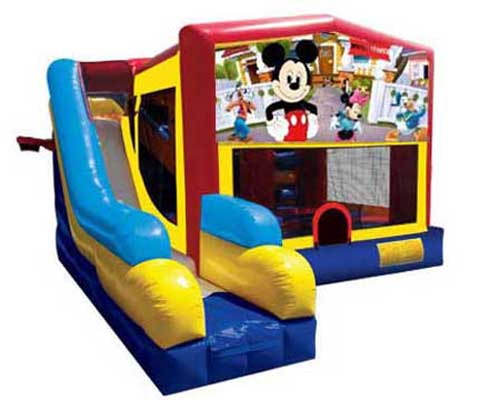 Mickey mouse bounce house with a slide