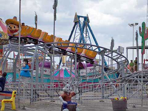 small roller coaster ride for amusement park