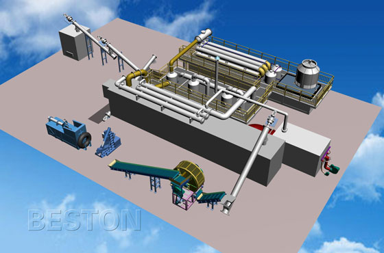 Continuous Tire Pyrolysis Plant
