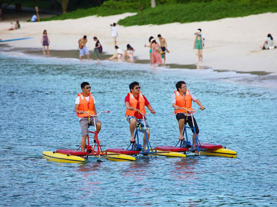 3 person water pedal bikes