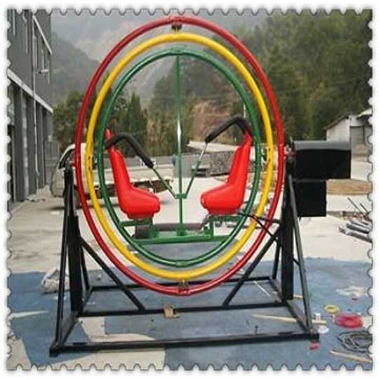 amusement park human gyroscope ride