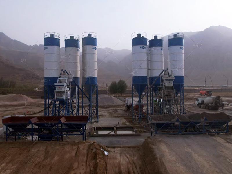 Concrete Mixing Plant with Two Mixers