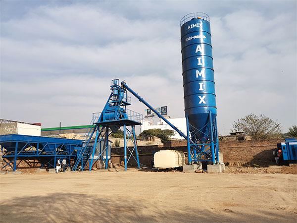 mixer batching plant for producing ready mix concrete