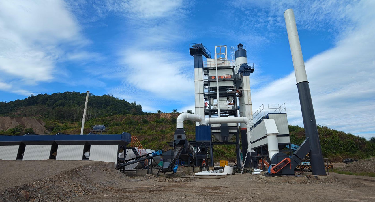 ALQ120 batch type asphalt hot mix plant in Malaysia