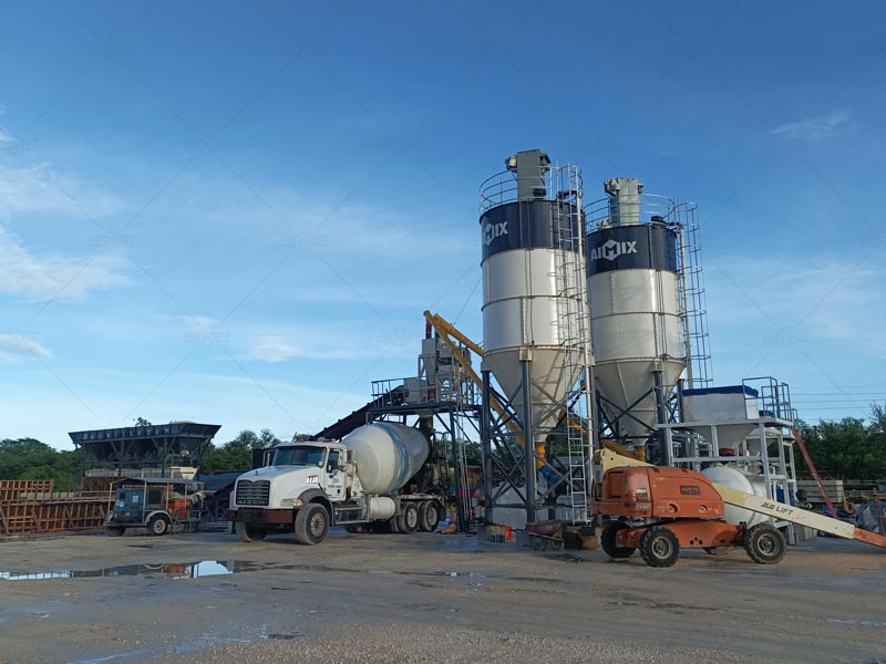 Dry Concrete Plant without a Concrete Mixer