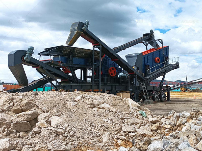 Andamine mobile construction waste crushing plant in Columbia